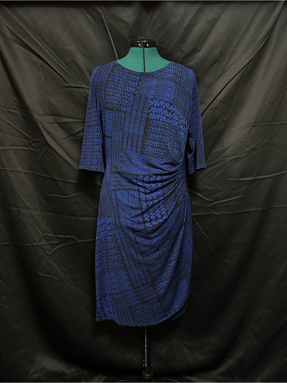 Blue and Black Dress